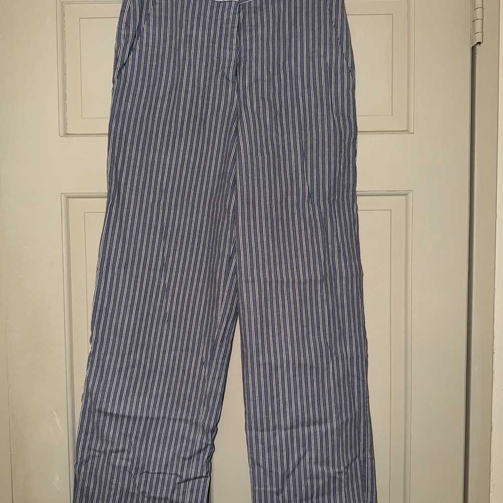 BCBG Striped Blue Trousers